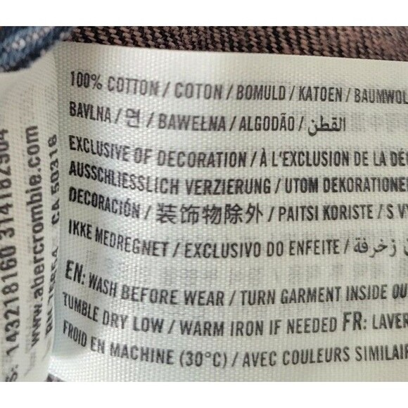 Chic NWOT Y2K Abercrombie&Fitch Sz10 Denim Mini Zip Through Front Skirt Pocket - Picture 4 of 5